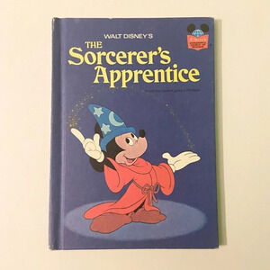 Vintage 1973 The Sorcerers Apprentice Disney World of  Reading Book HC
